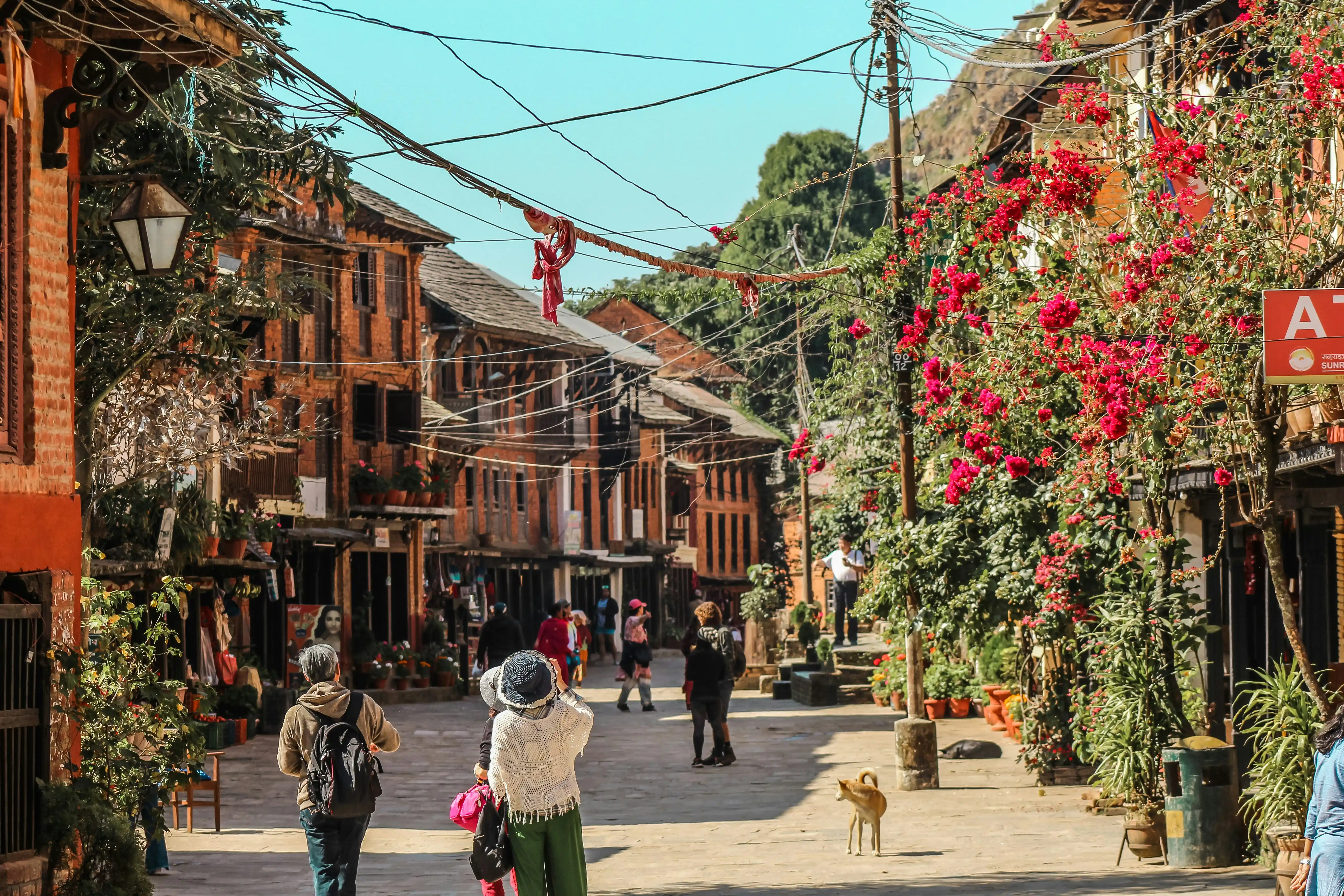 Bandipur hill town with Himalayan backdrop